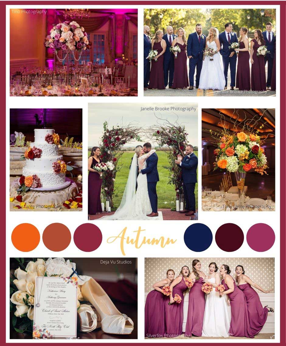 Most Popular 2020-2021 Wedding Color Schemes by Season