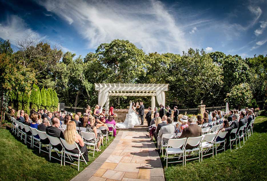 Wedding ceremony taking place at Giorgio's. 